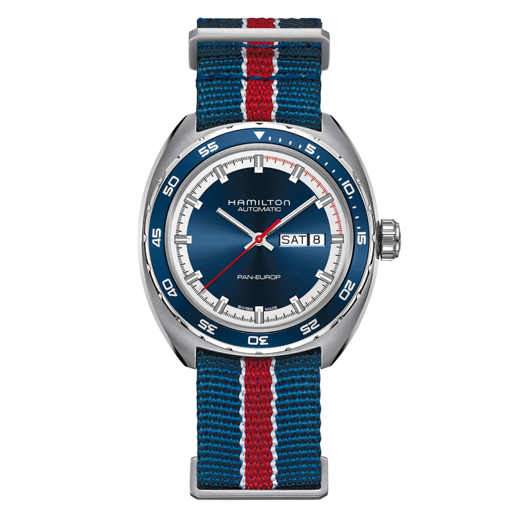 RELOJ HAMILTON PAN EUROPA AZUL